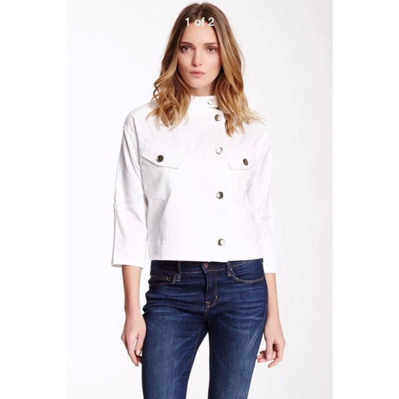 NEW $238 Paperwhite Collections [SZ 14 ] 3/4 Length Sleeve Crop‎ Jacket - Picture 2 of 4